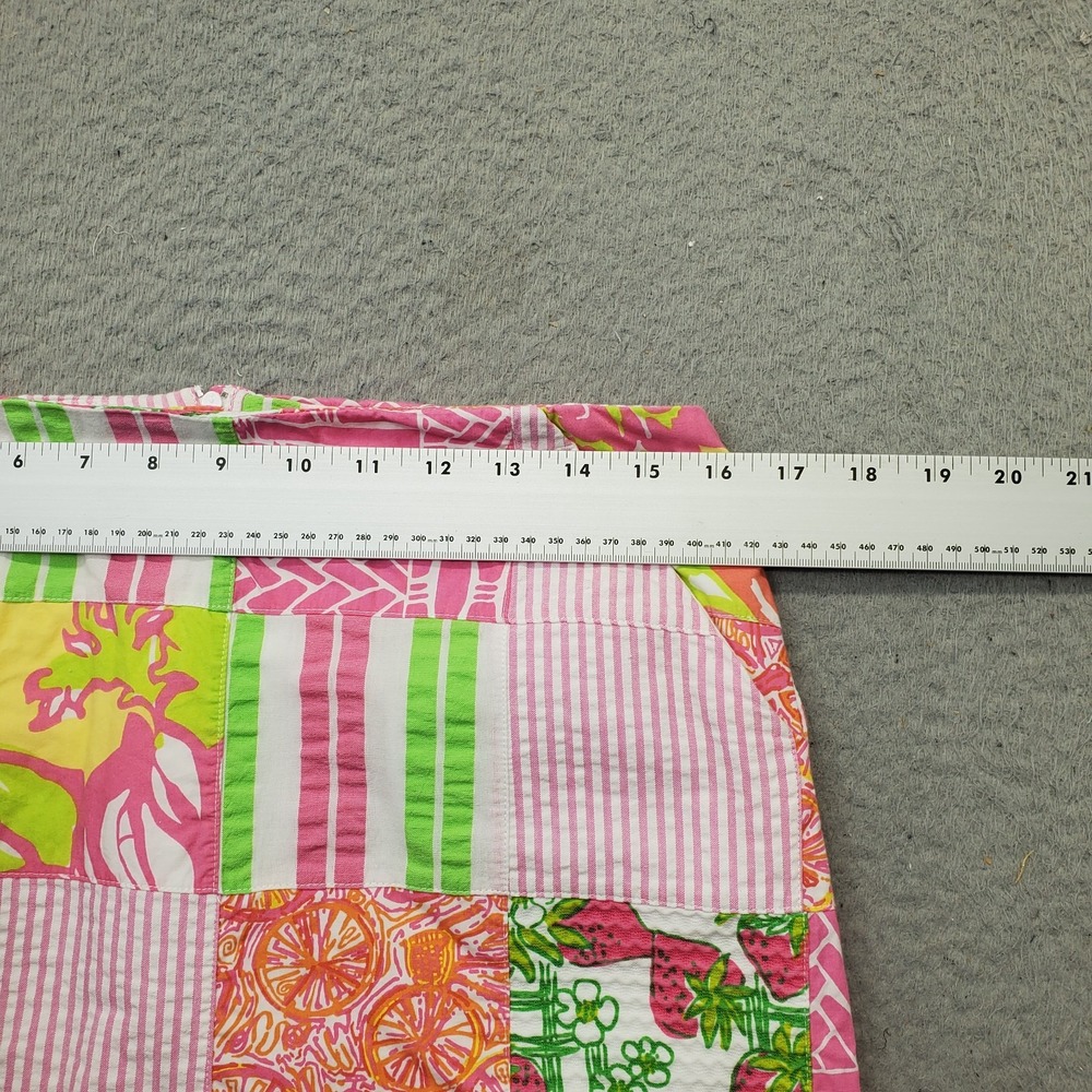 Lilly Pulitzer Karlo Mini Party Skirt Womens 4 Multicolor Geometric Back Zip‎ - Picture 4 of 8